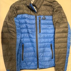 Gerry Men’s Lightweight Puffer Jacket Blue Gray Full Zip Size M